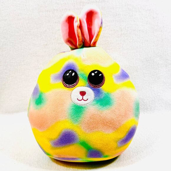 Ty "Furry" Tie-Dye Look Squish-A-Boos Plush Bunny Stuffed Animal Toy - Picture 1 of 6
